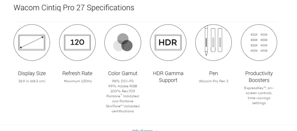 Wacom cintiq pro 27 specification saudi